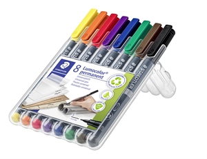 Staedtler Marker Lumocolor Perm 0,4mm Set (8)